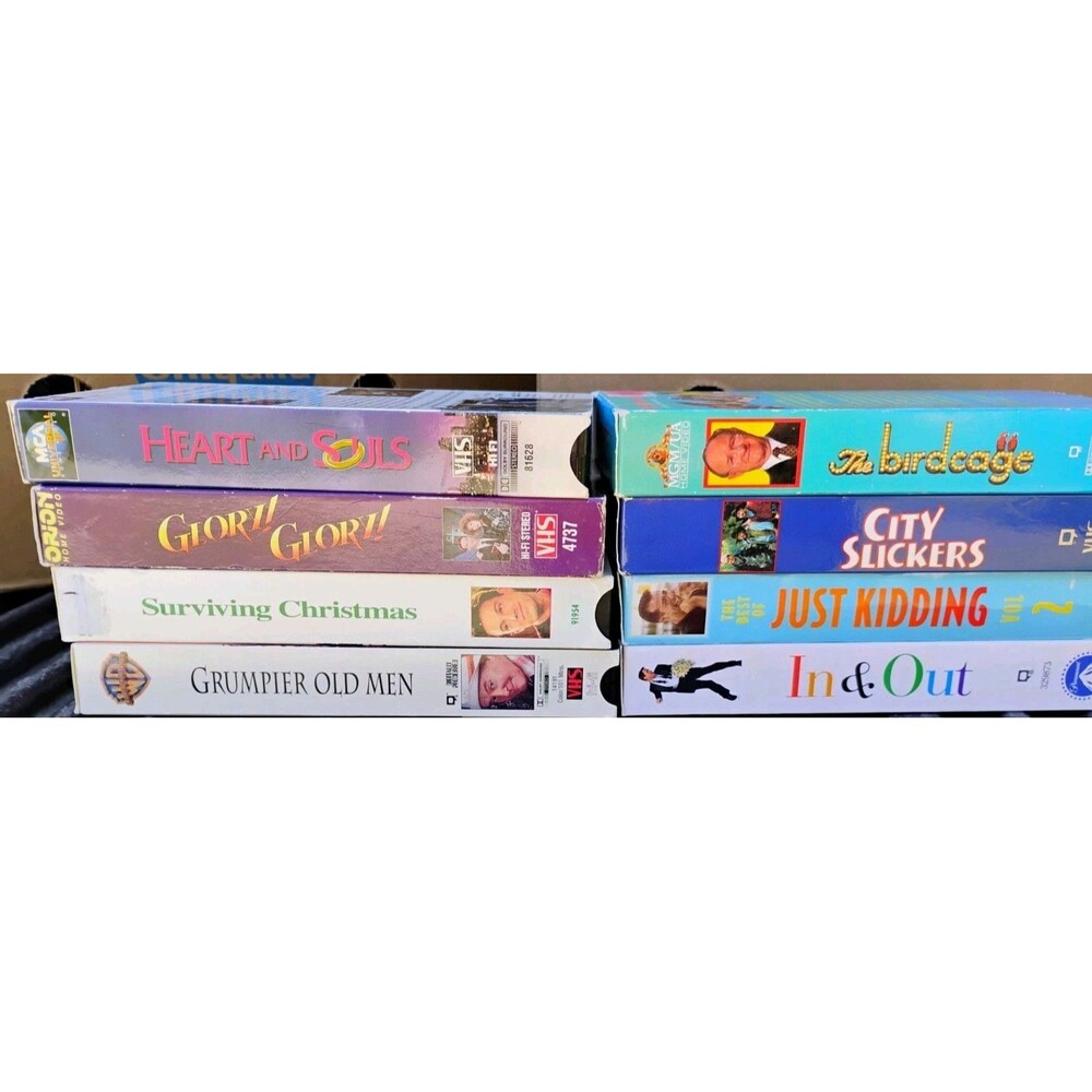 8 90s Comedy VHS Movies The Birdcage City Slickers Grumpier Old Men UNTESTED LOT